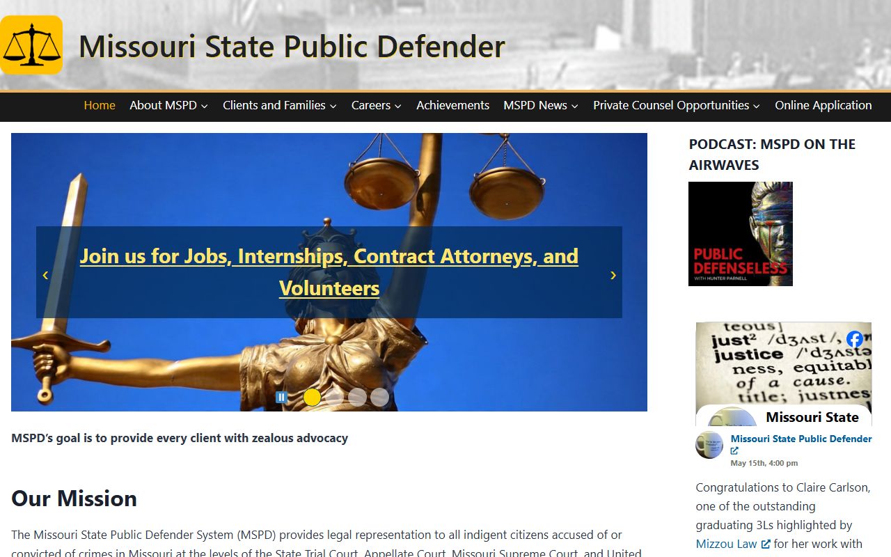 Texas County criminal court records Missouri State Public Defender statewide services