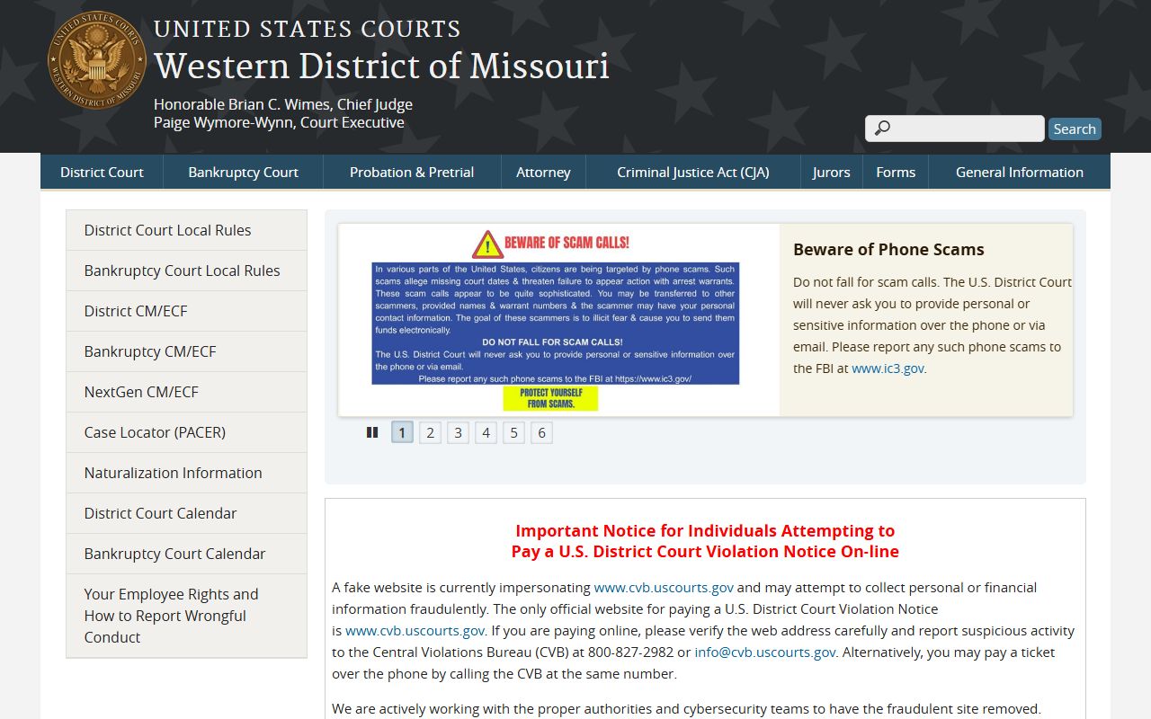 Texas County court records Western District of Missouri court site